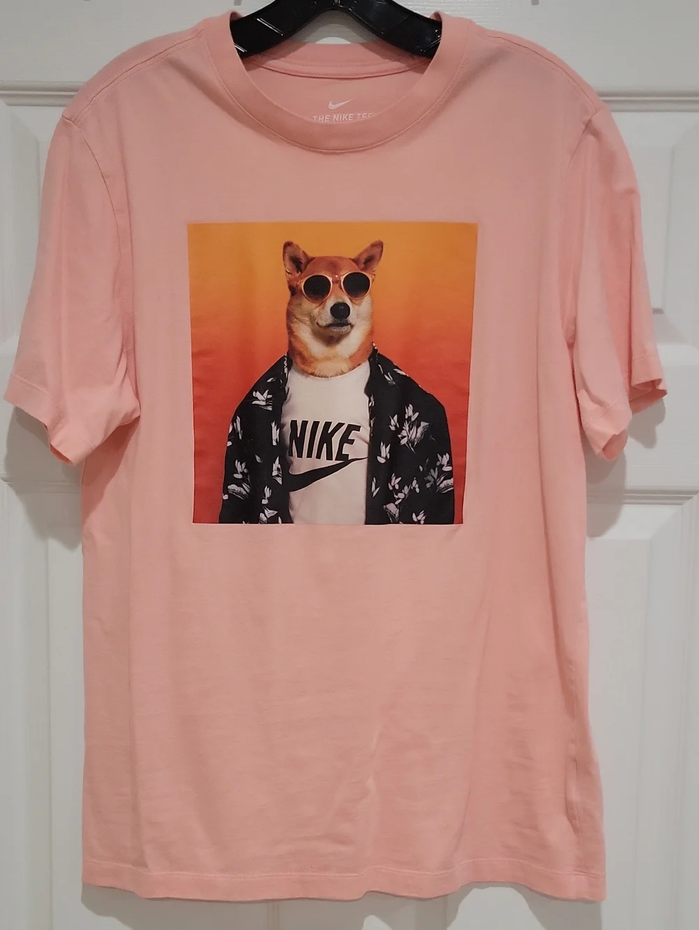 Nike Peach/Pink Graphic Dog T-Shirt